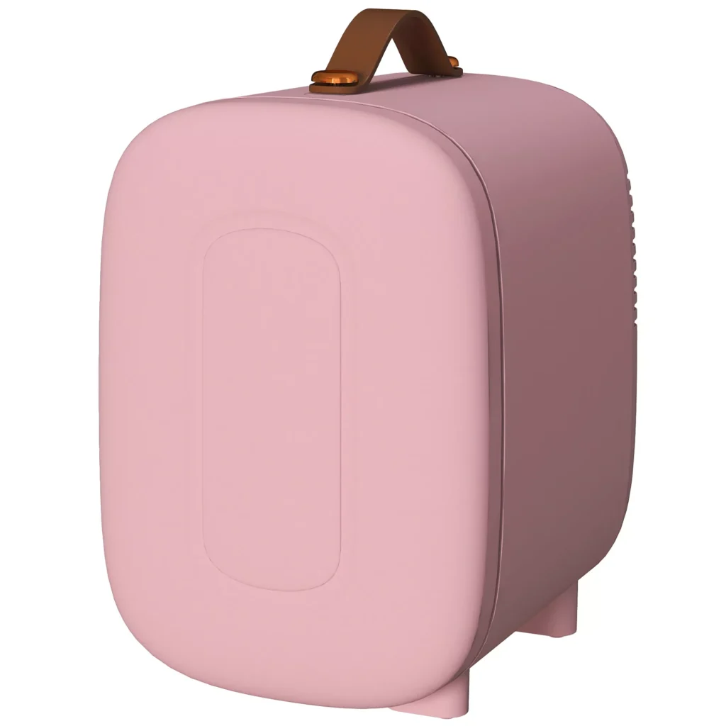 HOMCOM Mini šaldytuvas grožio šaldytuvas, 4 L talpa, 20,3 x 26,3 x 28 cm, rožinis