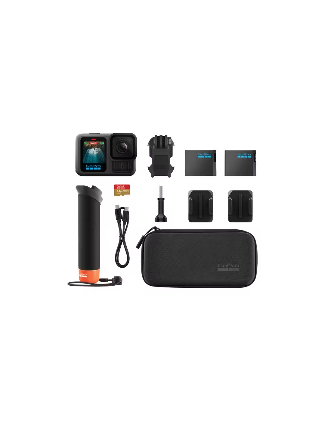 Veiksmo kamera GoPro Hero 13 Black su priedų rinkiniu (Accessory Bundle)