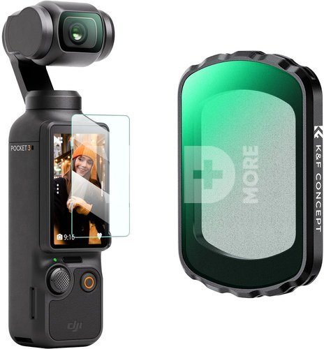 K&F Concept K&F Magnetic Black Mist 1/2 Filter for DJI Osmo Pocket 3, Black Diffusion Creative Mist Cinematic Effect Filters