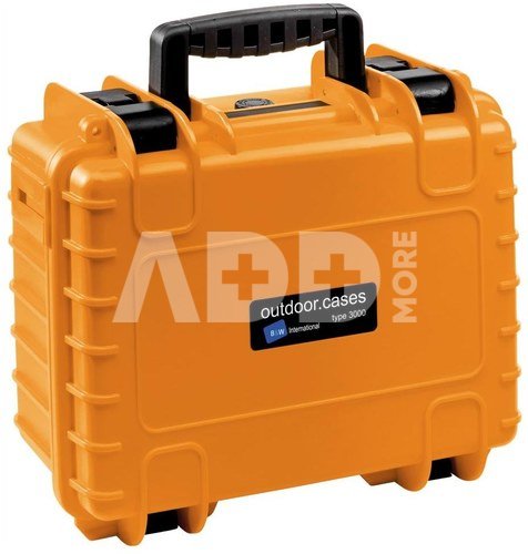 BW OUTDOOR CASE TYPE 3000 FOR 1X GOPRO HERO 9 BUNDLE, 2X HERO 9, MEDIA MOD (CHARGE-IN-CASE), ORANGE