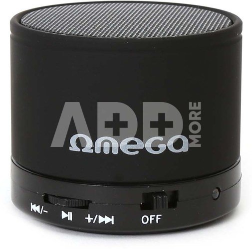 Omega Bluetooth speaker V3.0 Alu 3in1 OG47B, black (42643)