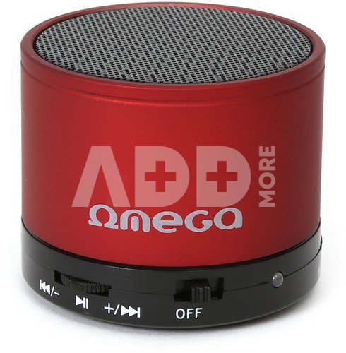 Omega Bluetooth speaker V3.0 Alu 3in1 OG47R, red (42646)