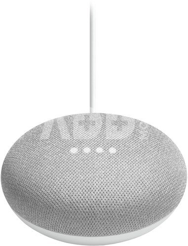 Google Home Mini smart speaker, chalk