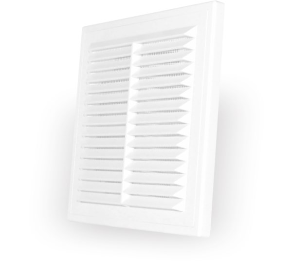 Grotelės ventiliacinės plastikinės klijuojamos 210 x 210 mm D210RW Dospel