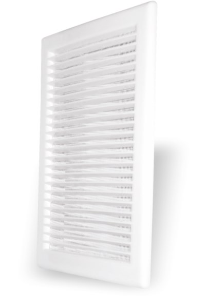 Grotelės ventiliacinės plastikinės klijuojamos 90 x 240 mm DL90240RW Dospel