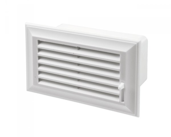Grotelės ventiliacinės užbaigimui plastikinės 110 x 55 mm Vents