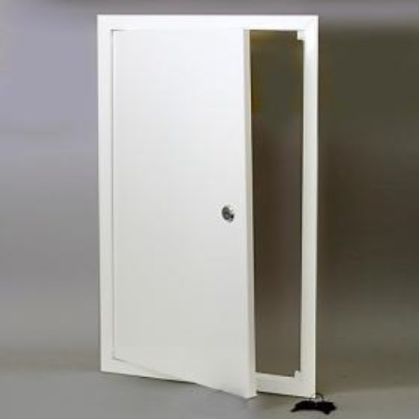 Durelės revizinės RD 600 x 600 mm baltos su spynele