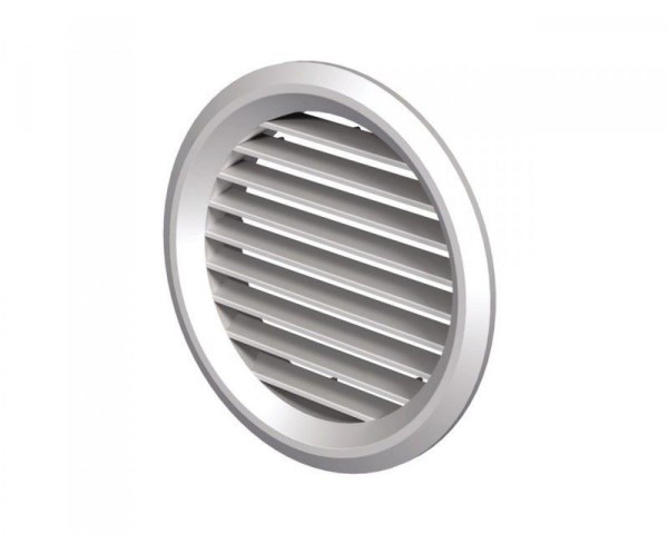 Grotelės ventiliacinės plastikinės apvalios d 100  - 118 mm MV100BVS-P pilkos Vents