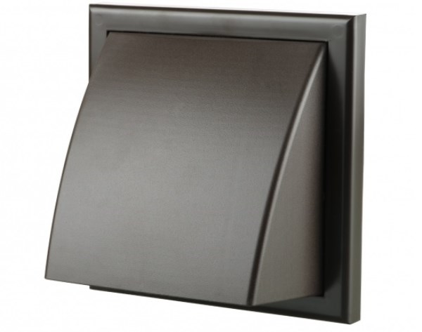 Grotelės ventiliacinės su atbuliniu vožtuvu plastikinės Ø 150 mm rudos Vents