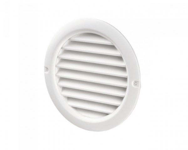 Grotelės ventiliacinės su tinkleliu plastikinės d 150-150 / 200 mm baltos Vents