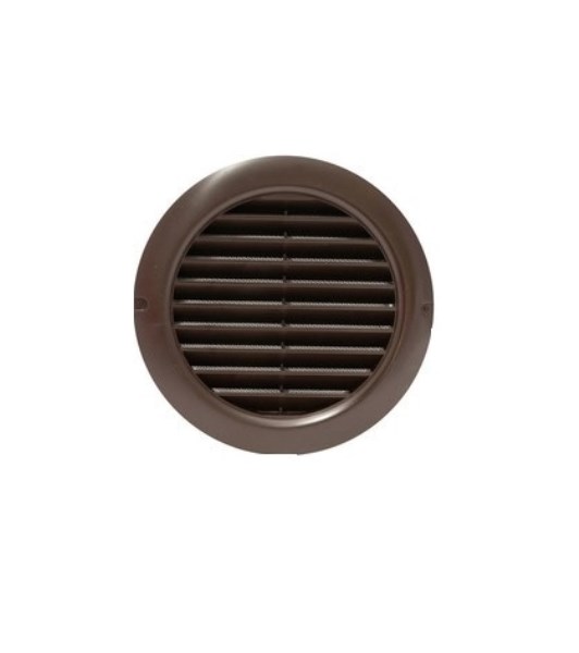 Grotelės ventiliacinės plastikinės d 125-125 / 160 mm rudos Vents