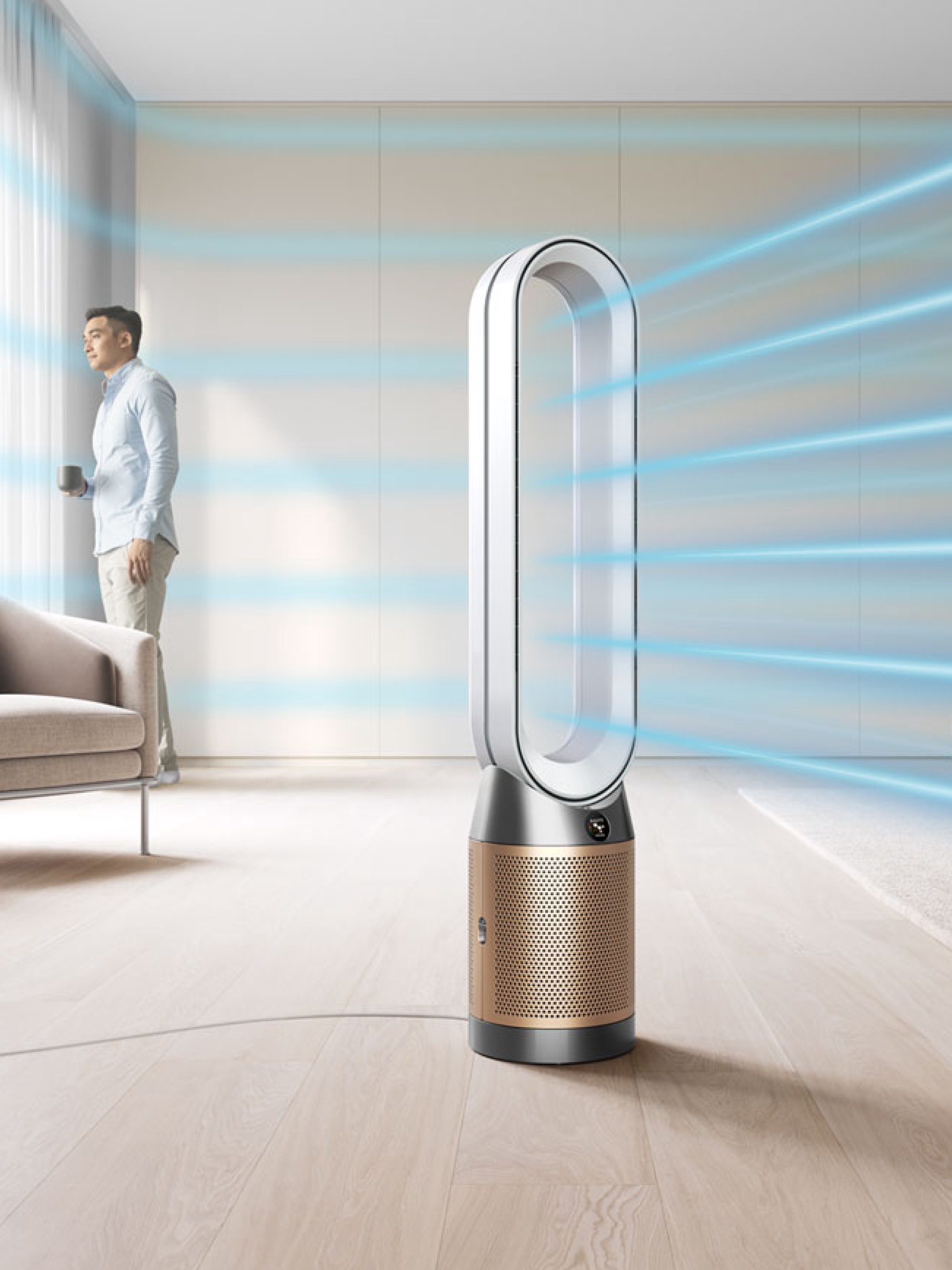 DYSON Purifier Cool oro valytuvas TP12 Carbon Wh/Gd