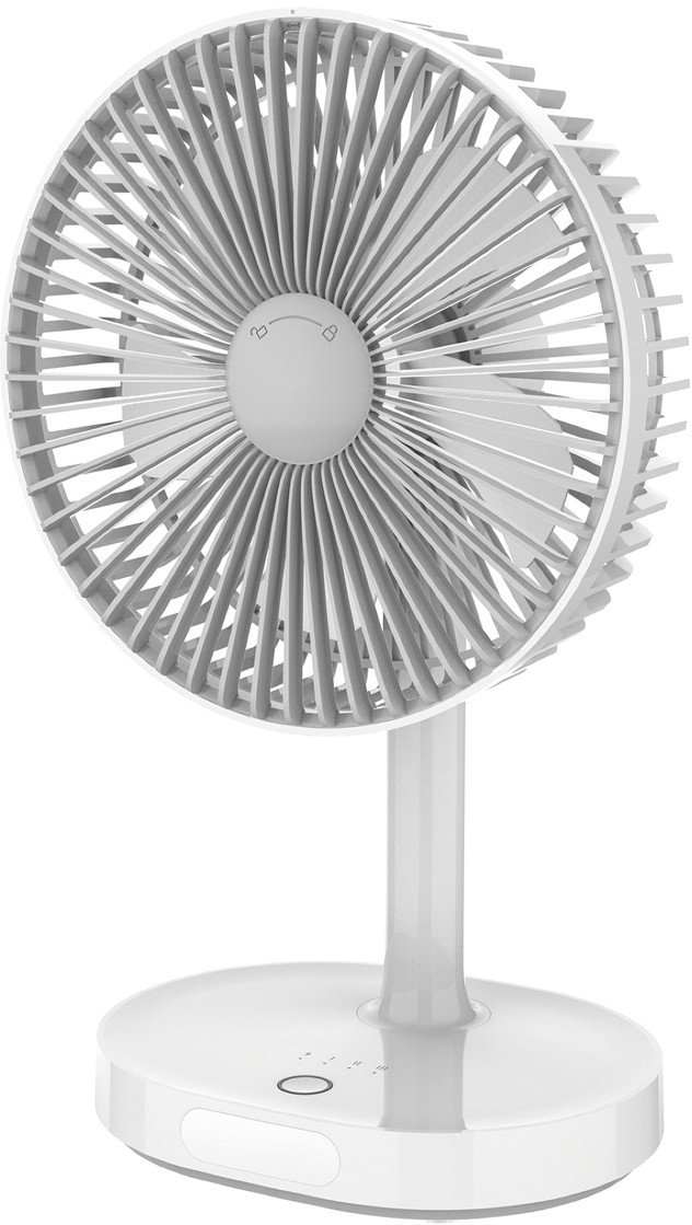 Platinet rechargeable fan 3000mAh, white/grey (45242)