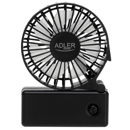 Ventiliatorius Adler Foldable mini fan  AD 7336  Desk fan  Black  Diameter 6.5 cm  Number of sp