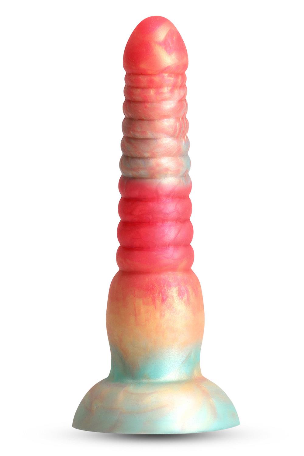 COLOURS STACKED 6 INCH DILDO RED/GOLD