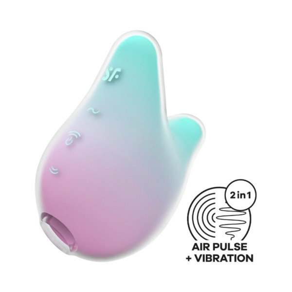 Klitorio oro pulsatorius su vibracija rožinės/žalios spalvos – Satisfyer Mermaid Vibes