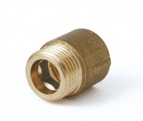 Prailginimas vandentiekio ir šilumos sistemoms montuoti bronzinis 1/2" - 20 mm