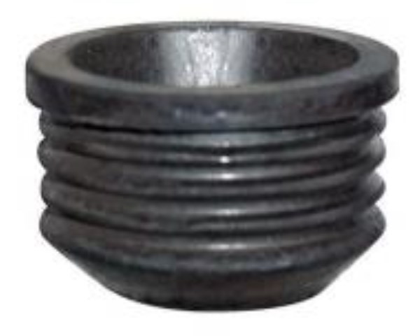 Perėjimas santechninis guminis juodas 40 / 32 mm