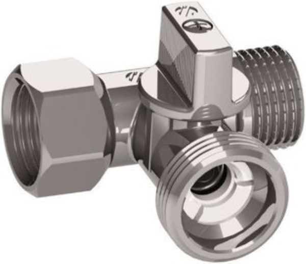 Kranelis skalbimo mašinai 1/2" x 3/4" x 1/2" v/i/i
