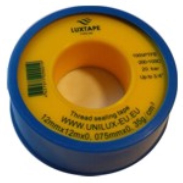 Juosta sandarinimo santechninė 12 mm x 0,075 mm 12 m Luxtape Multigaz