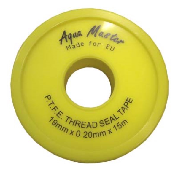 Juosta sandarinimo tefloninė P.T.F.E. 12 mm x 0,1 mm 12m Aqua therm