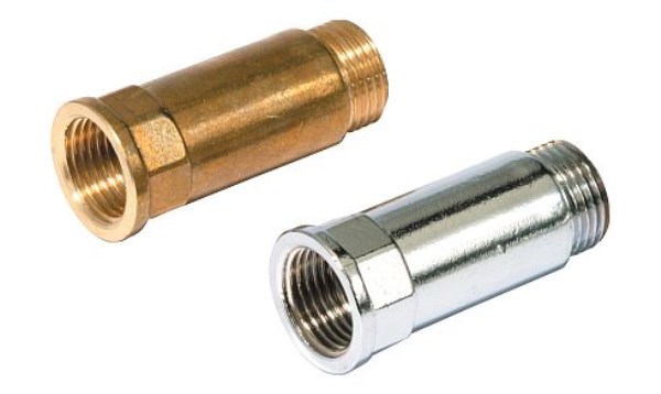 Prailginimas vandentiekio ir šilumos sistemoms montuoti bronzinis 1/2" - 50 mm