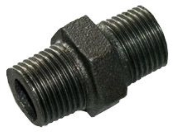 Nipelis vandentiekio ir šilumos sistemoms montuoti juodo metalo i/i 11/2"