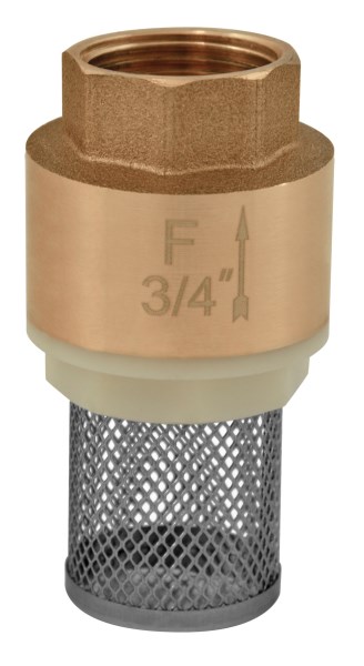 Vožtuvas bronzinis atbulinis  su filtru 1/2"