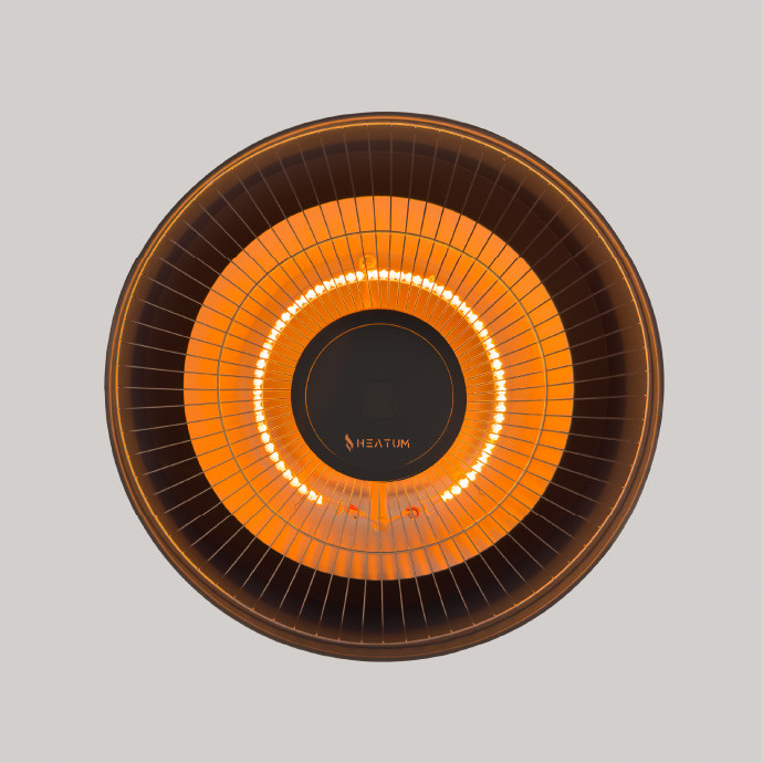Infraraudonųjų spindulių šildytuvas Heatum VERSE H2000R Black