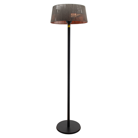 TunaBone Electric Standing Patio Heater, Double clear halogen heating lamps  TB1821SH-01