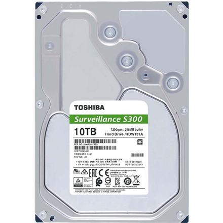 Vidinis kietasis diskas HDD Toshiba Surveillance Hard Drive S300 Pro 7200 RPM 10000 GB 256 MB