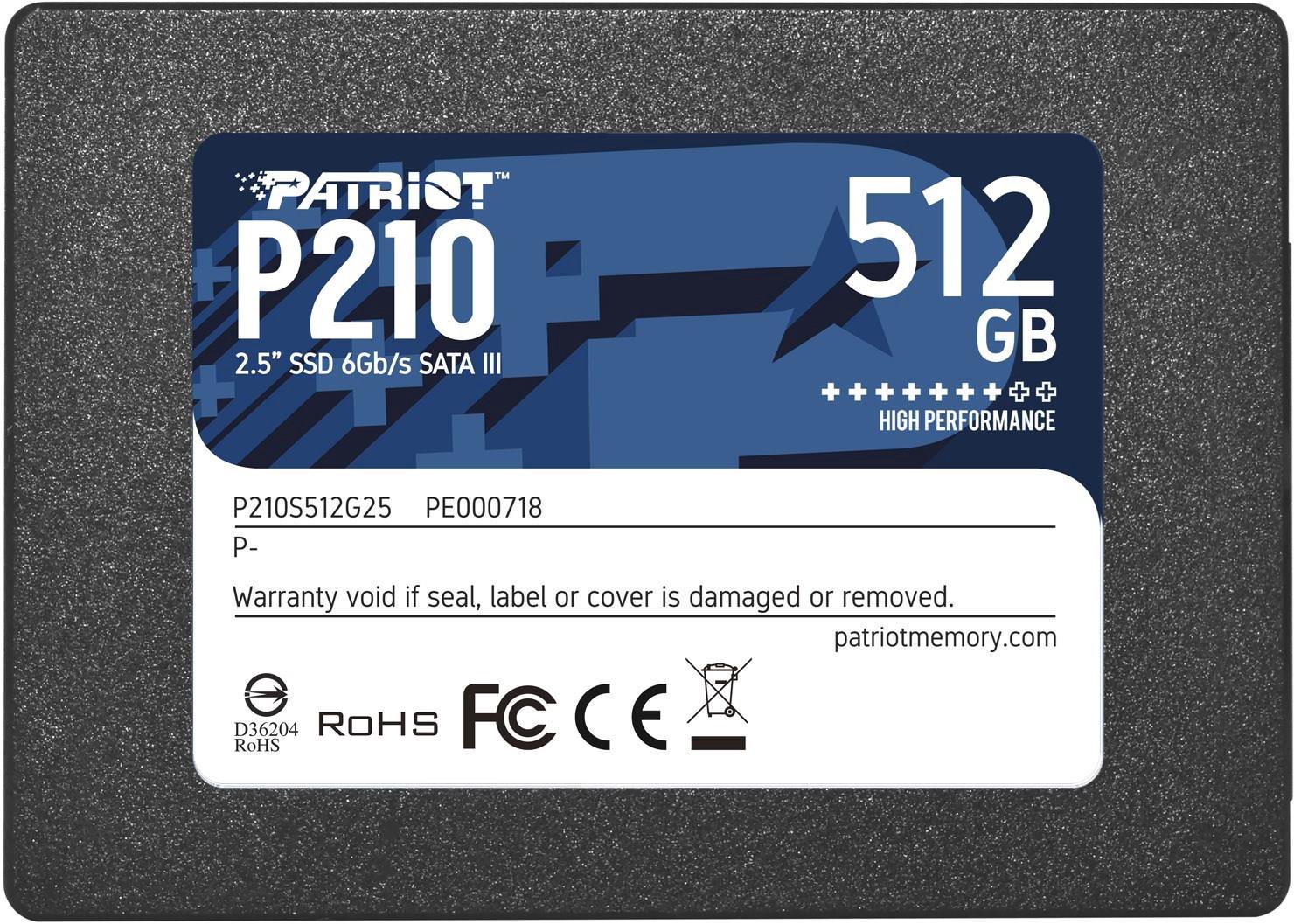 Vidinis kietasis diskas SSD PATRIOT P210S512G25