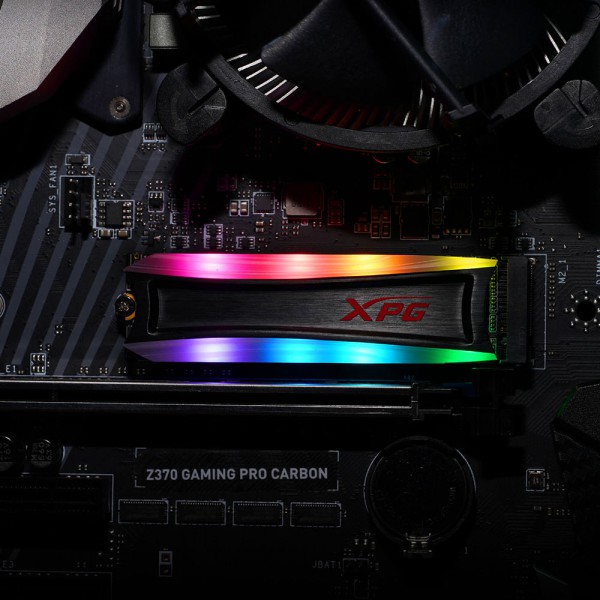 SSD diskas ADATA Spectrix S40G RGB 1000 GB, SSD interface M.2 NVME, Write speed 3000 MB/s, Read speed 3500 MB/s