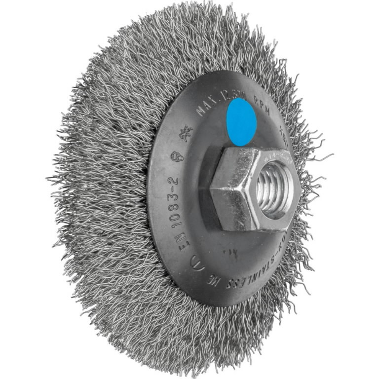 Nuožulnus šepetys KBU Inox, 5vnt pakuotėje 100x10/M14 0,35mm, Pferd