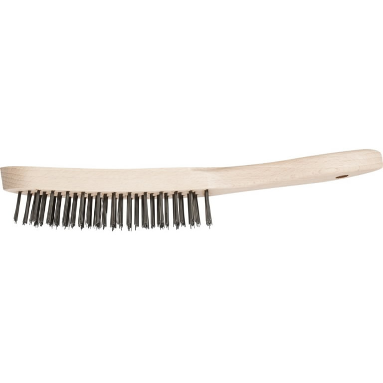 Rankinis vielinis šepetys HBU 50 Steel 5 row with wood handl 290mm 0,35mm, Pferd