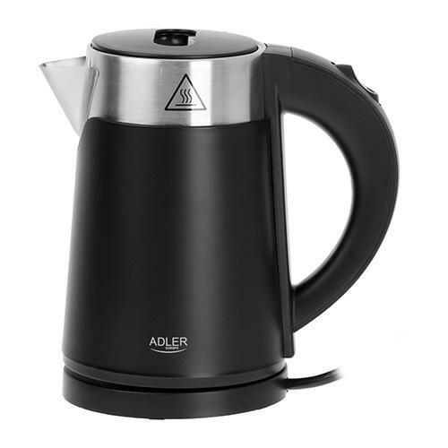 Virdulys Adler Kettle  AD 1372 Electric, 800 W, 0.6 L, Plastic/Stainless steel, 360° rotational base, Black