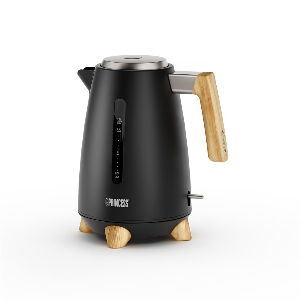 Virdulys Princess 236061, elektrinis, 3000 W, 1.7 L, nerūdijantis plienas, 360° pasukama bazė, juodas