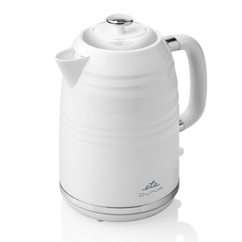 Virdulys ETA Kettle ETA260590020 Duna Electric, 2200 W, 1.7 L, Plastic, 360° rotational base, White