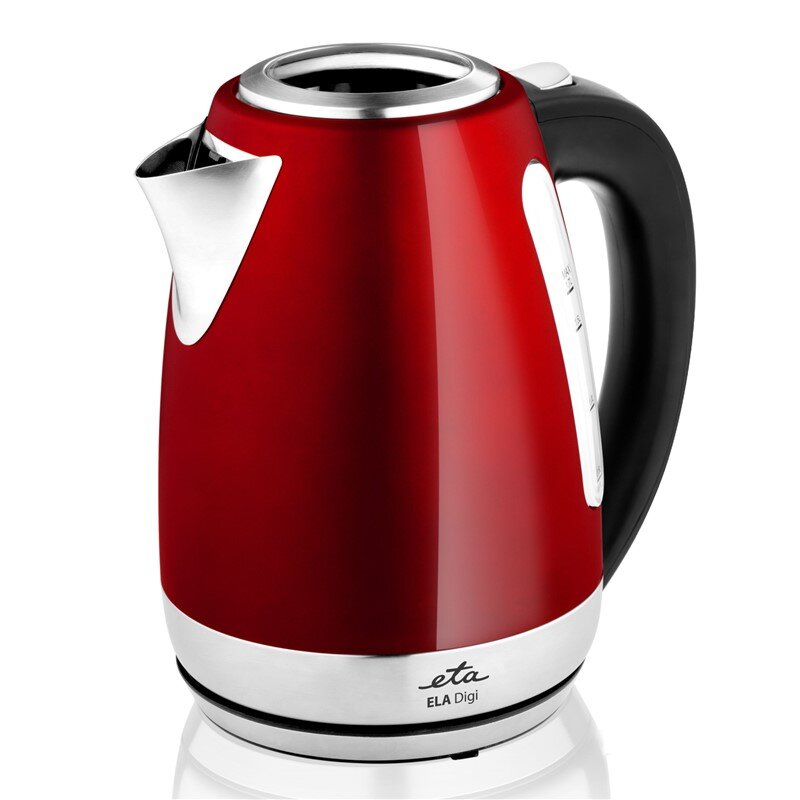 Virdulys ETA Kettle Ela Digi ETA959890010 Electric, 2200 W, 1.7 L, Stainless steel, 360° rotational base, Red