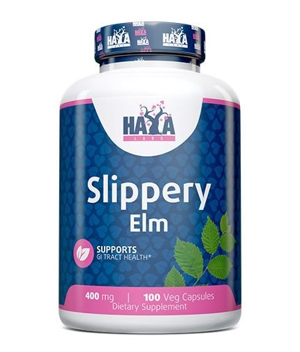 Haya Labs Slippery Elm (raudonosios guobos žievės ekstraktas) 100 kaps.