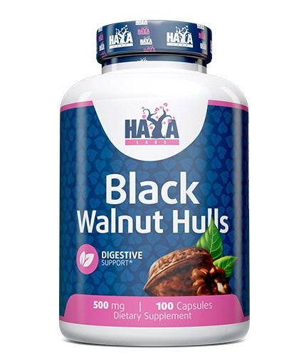 Haya Labs Black Walnut Hulls (Juodasis graikinis riešutmedis (lukštai)) 100 kaps.