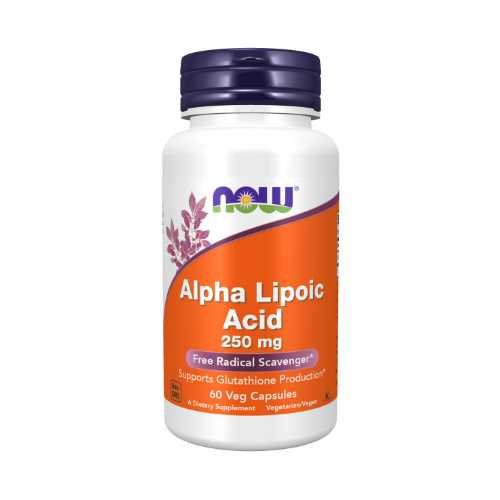 NOW Alpha Lipoic Acid 250mg, 60 veganiškų kapsulių