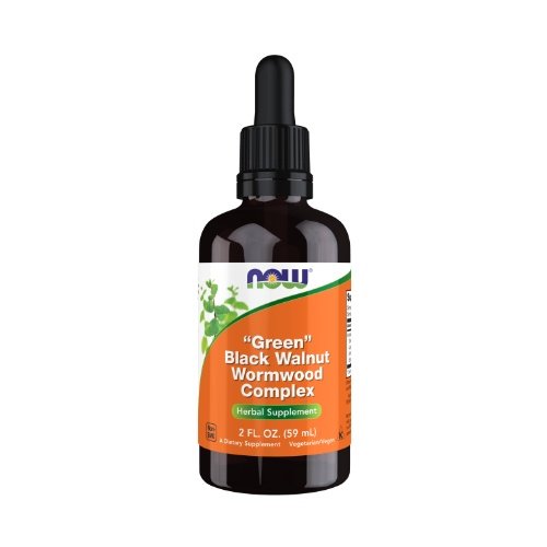 NOW "Green" Black Walnut Wormwood Complex, skystis, 59 ml