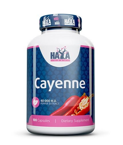 Haya Labs Cayenne (Kajeno pipirų ekstraktas) 100 kaps.