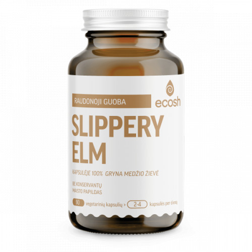 Ecosh Slippery Elm Maisto papildas virškinimui, 90 kapsulių