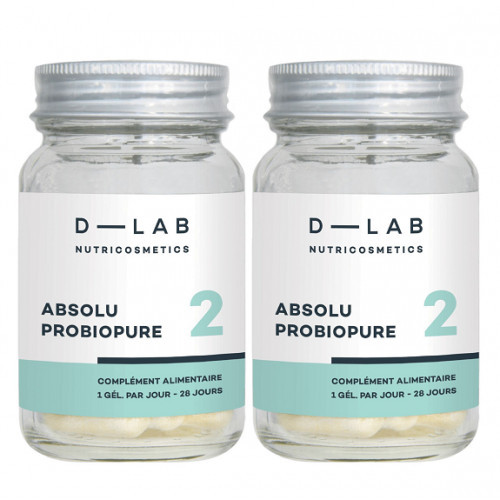 D-LAB Nutricosmetics Absolu Probiopure Maisto papildas, virškinimo sistemos mikro-floros palaikymui, 2 Mėnesiams