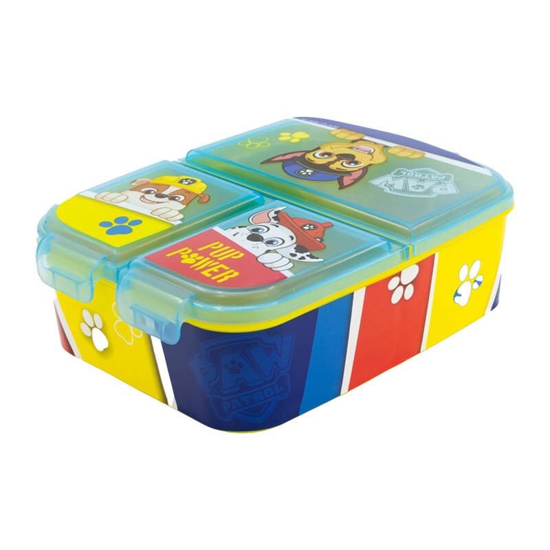 Pietų dėžutė vaikams STOR 74620 3 skyriai "Paw Patrol Chase" (geltona - mėlyna)