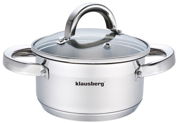 Puodas, plieninis, Ø14cm, 1l, Klausberg KB-7121