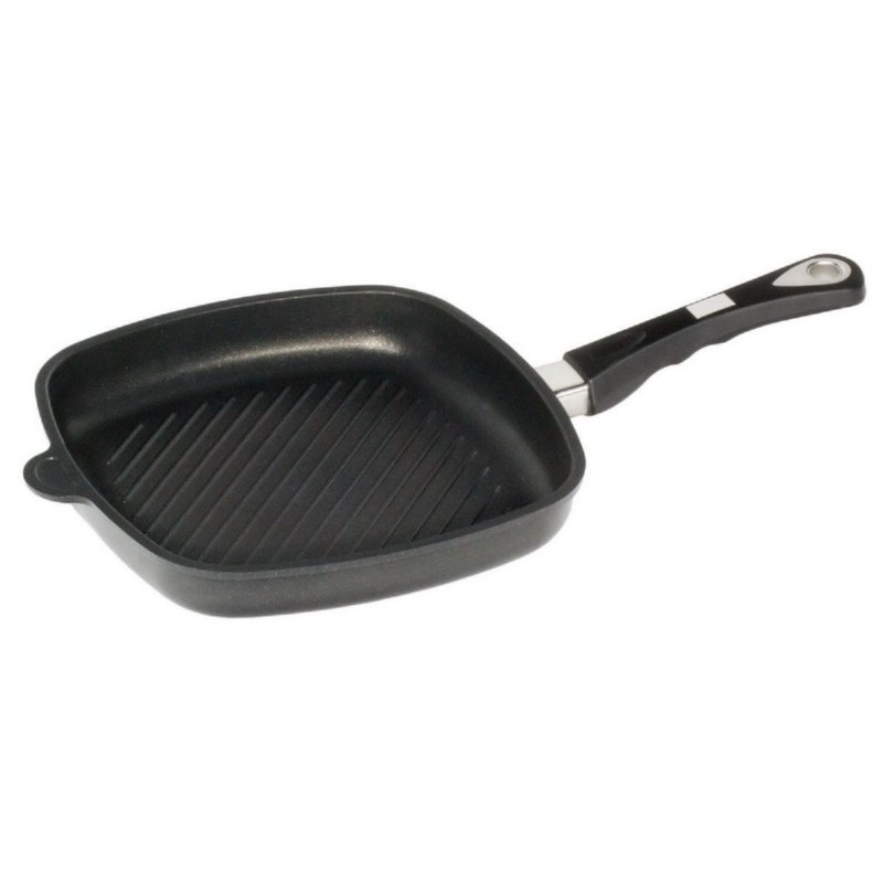Indukcinė keptuvė AMT Gastroguss su griliaus paviršiumi, 26 x 26 cm, 4 cm aukščio AMT E264G-E-Z30-PL