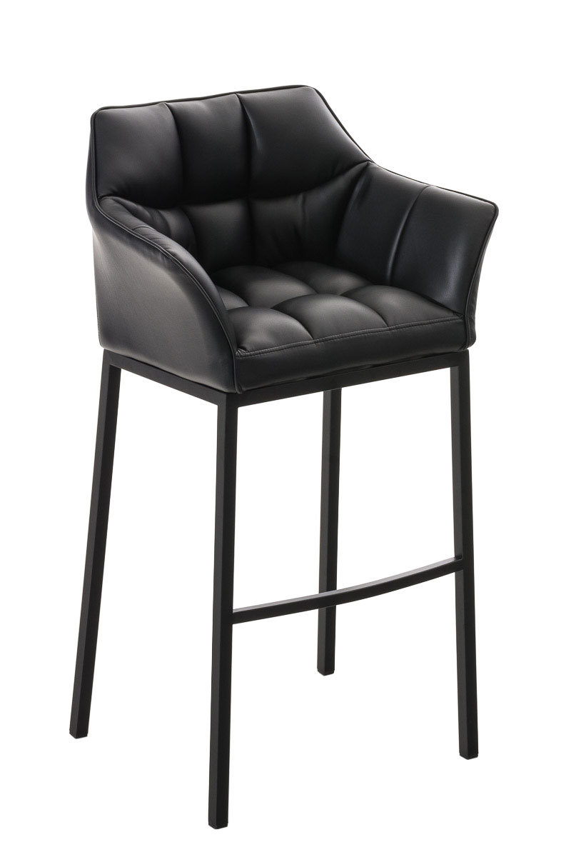 Baro kėdė Damaso Leatherette juoda, juoda